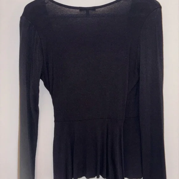 Fashion Nova Black Wrap Top - Picture 2 of 2